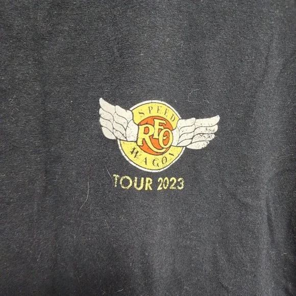 Reo Speedwagon‎ Young Forever 2023 T-Shirt Black Cotton Unisex Lg Preowned - Picture 4 of 6